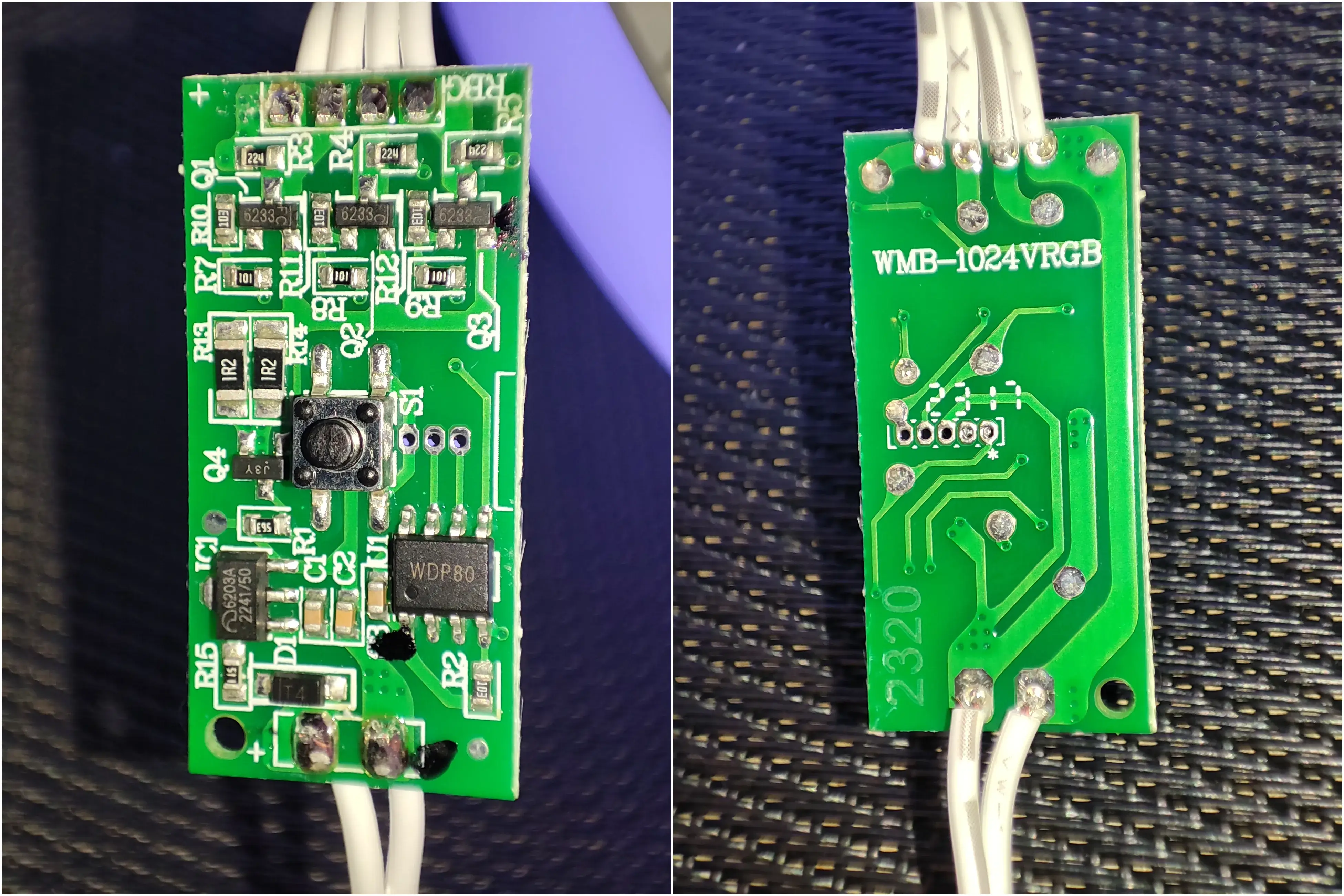 The internal control board of the IKEA Iskärna lamp